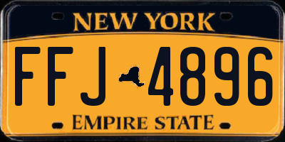 NY license plate FFJ4896