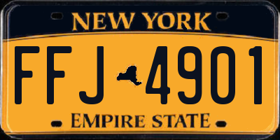 NY license plate FFJ4901