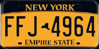 NY license plate FFJ4964