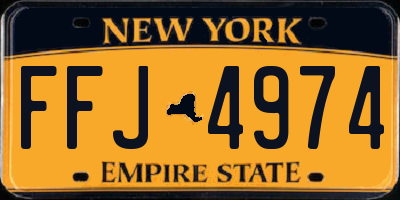 NY license plate FFJ4974