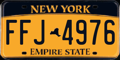 NY license plate FFJ4976