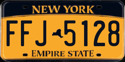 NY license plate FFJ5128