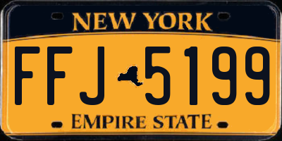 NY license plate FFJ5199