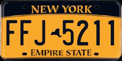 NY license plate FFJ5211
