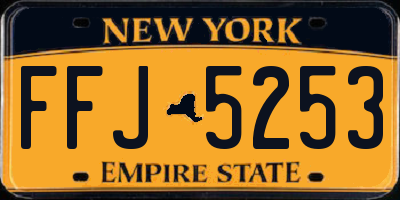 NY license plate FFJ5253