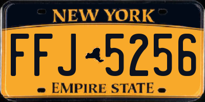 NY license plate FFJ5256