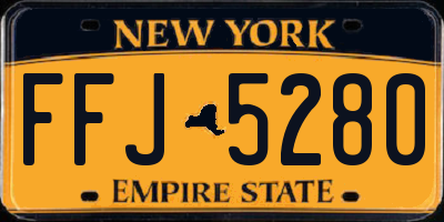 NY license plate FFJ5280