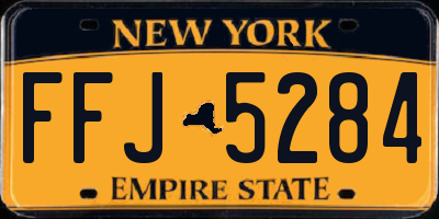 NY license plate FFJ5284