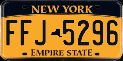 NY license plate FFJ5296