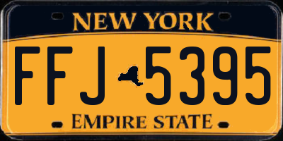 NY license plate FFJ5395