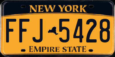 NY license plate FFJ5428