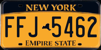 NY license plate FFJ5462