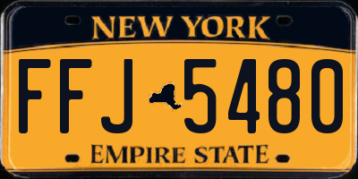 NY license plate FFJ5480