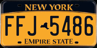 NY license plate FFJ5486