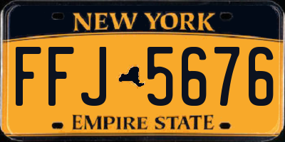 NY license plate FFJ5676