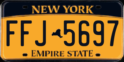NY license plate FFJ5697