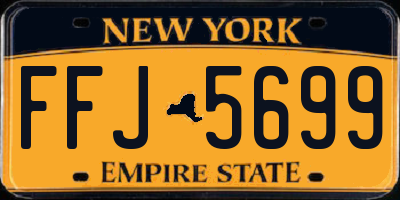 NY license plate FFJ5699
