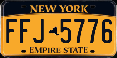 NY license plate FFJ5776
