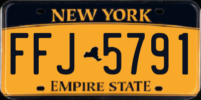 NY license plate FFJ5791