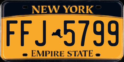 NY license plate FFJ5799