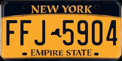 NY license plate FFJ5904