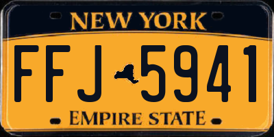 NY license plate FFJ5941