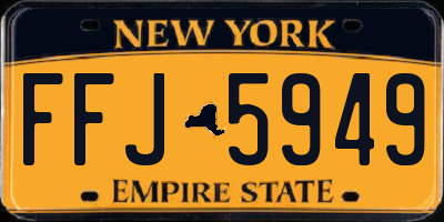NY license plate FFJ5949