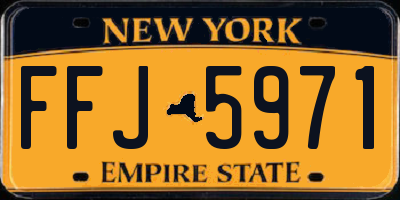NY license plate FFJ5971