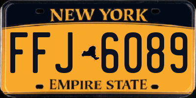 NY license plate FFJ6089