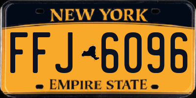 NY license plate FFJ6096
