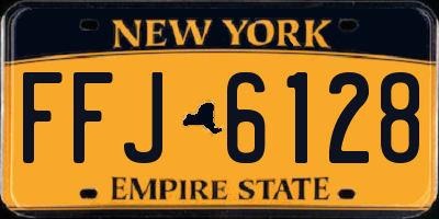 NY license plate FFJ6128