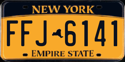 NY license plate FFJ6141