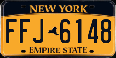 NY license plate FFJ6148