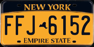 NY license plate FFJ6152