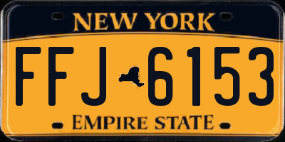 NY license plate FFJ6153