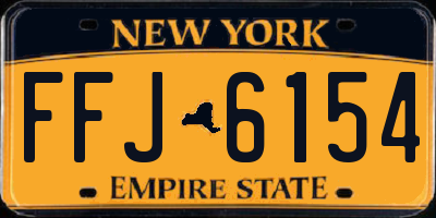 NY license plate FFJ6154