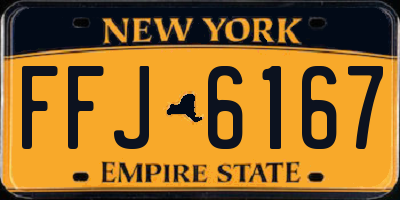 NY license plate FFJ6167