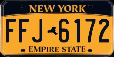NY license plate FFJ6172