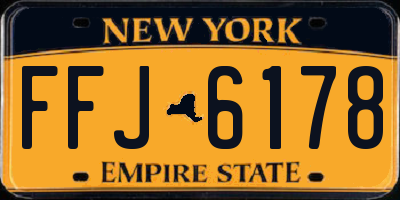 NY license plate FFJ6178