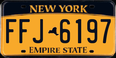 NY license plate FFJ6197