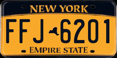 NY license plate FFJ6201
