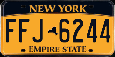 NY license plate FFJ6244