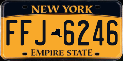 NY license plate FFJ6246