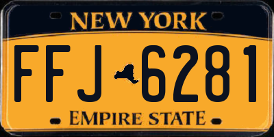 NY license plate FFJ6281