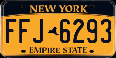 NY license plate FFJ6293