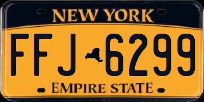 NY license plate FFJ6299