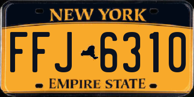 NY license plate FFJ6310