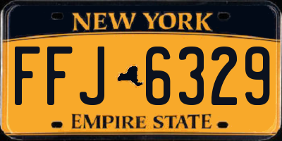 NY license plate FFJ6329