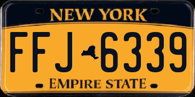 NY license plate FFJ6339