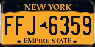 NY license plate FFJ6359